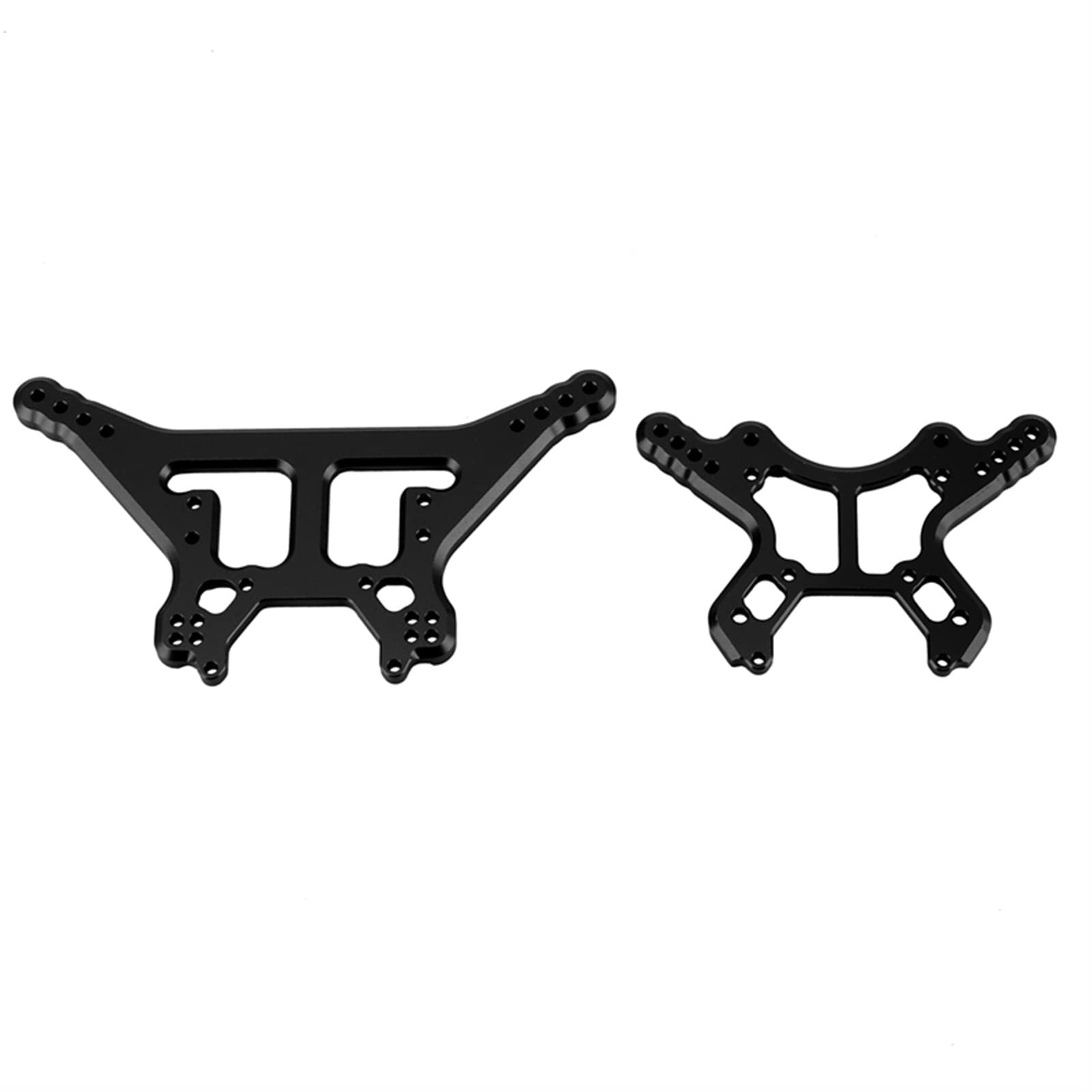 XEBRAD 1 Satz Metall-Stoßdämpfer-Montageplatte vorne und hinten for Arrma Kraton Talion 1/8 RC-Auto Auto-Stoßdämpferhalterung(Black) von XEBRAD