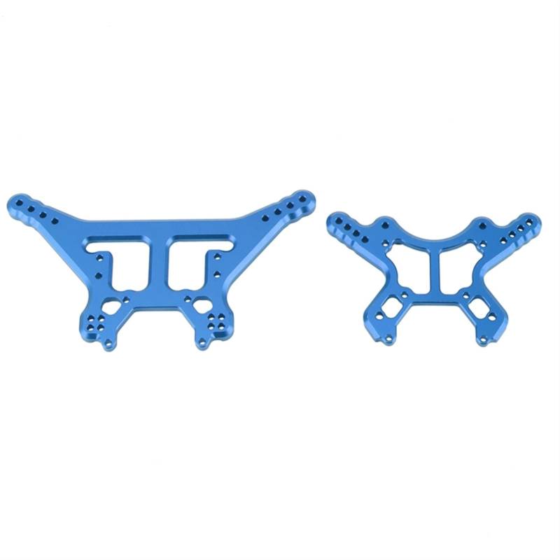 XEBRAD 1 Satz Metall-Stoßdämpfer-Montageplatte vorne und hinten for Arrma Kraton Talion 1/8 RC-Auto Auto-Stoßdämpferhalterung(Blue) von XEBRAD