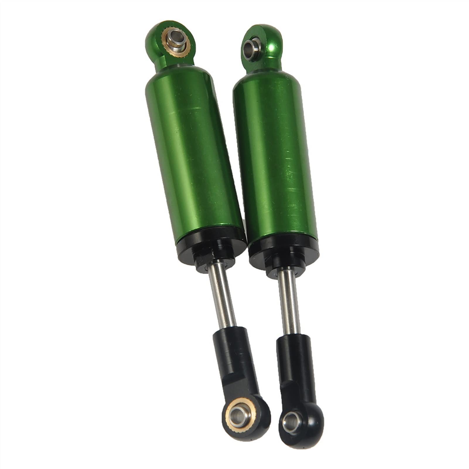 XEBRAD 2/4PCS RC Auto 80mm Eingebauter Feder-Stoßdämpfer-Dämpfer, for 1/10 RC SCX10 D90 CC01 Crawler-Kletterauto Auto-Stoßdämpferhalterung(Green 2pcs) von XEBRAD