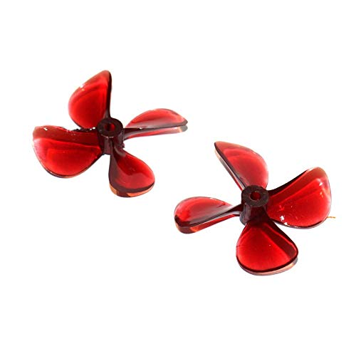 XEBRAD 2PCs 60mm 4-Blatt Propeller Hochfeste Requisiten Paddel OD 60mm ID 4,1mm Höhe 12,5mm for RC Boot Schiff Modell Zubehör Bootspropeller aus Metall(1pc Left 1pc Right) von XEBRAD