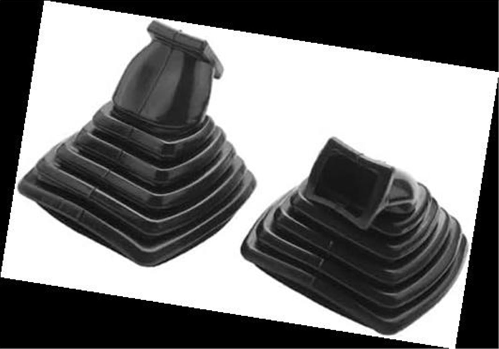 XEBRAD 3 Tasten Bagger Joystick Assy Griff Getriebe mit Staubschutz Tanne, for Daewoo, DoosR2 Doosan DH DX150 225 300 370-9C Joystick für Bagger(Black A Pair of dust Jackets) von XEBRAD