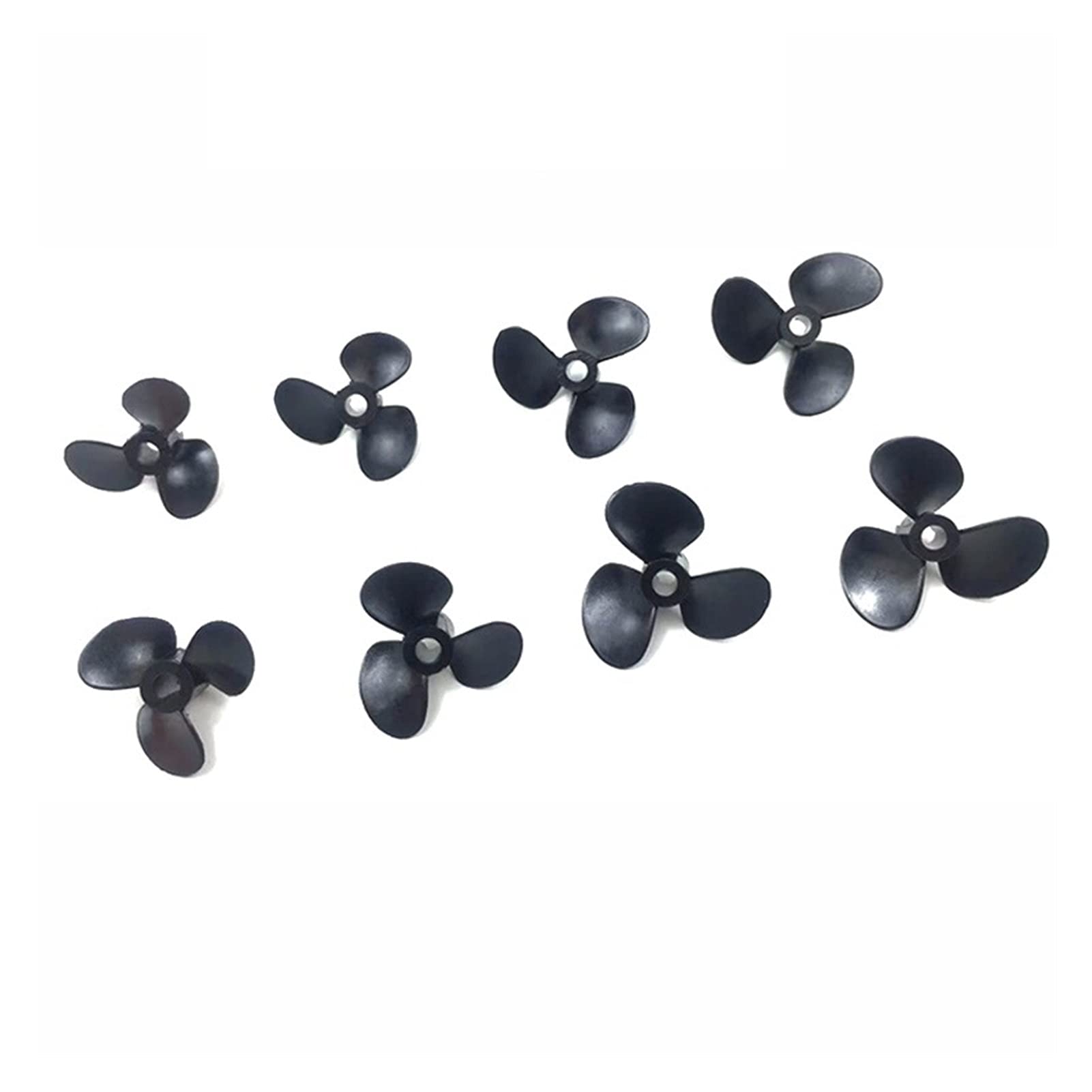 XEBRAD 4 Paar 3 Blatt Propeller Eingetaucht Vorwärts Rückwärts Paddel for RC Marine Boot Nylon Glasfaser Requisiten Welle Loch 4mm Bootspropeller aus Metall(4pair 34mm Propeller) von XEBRAD