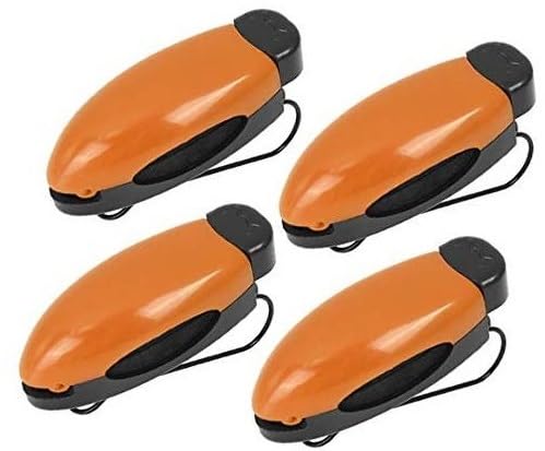 XEBRAD 4 Pcs Orange Schwarz ABS Auto Sonnenblende Brille Karte Halter Clip Sonnenblenden-Clips(Orange) von XEBRAD