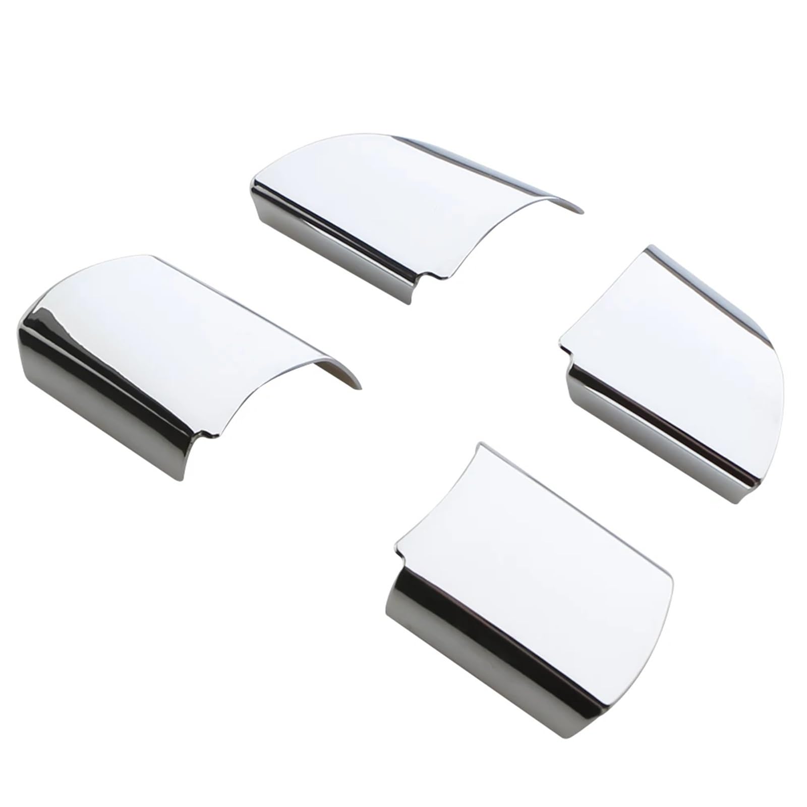 XEBRAD 4-teiliges Set, ABS-Chrom-Lenkradverkleidungsaufkleber, for Ford, for Focus 2 MK2 2005–2011, Auto-Styling-Aufkleber, Autozubehör Dekorativer Aufkleber fürs Lenkrad(Silver) von XEBRAD