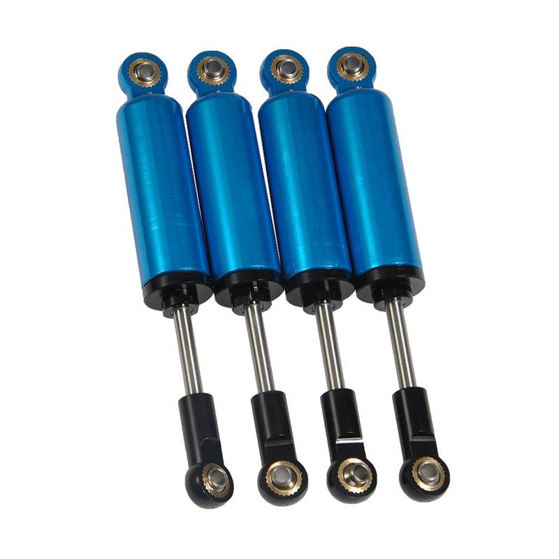 XEBRAD 4PCS Metall Lift Suspension Stoßdämpfer 90mm Interne Feder Dämpfer, for 1:10 Axial SCX10 D90 RC Crawler Teile Auto-Stoßdämpferhalterung(Blue) von XEBRAD