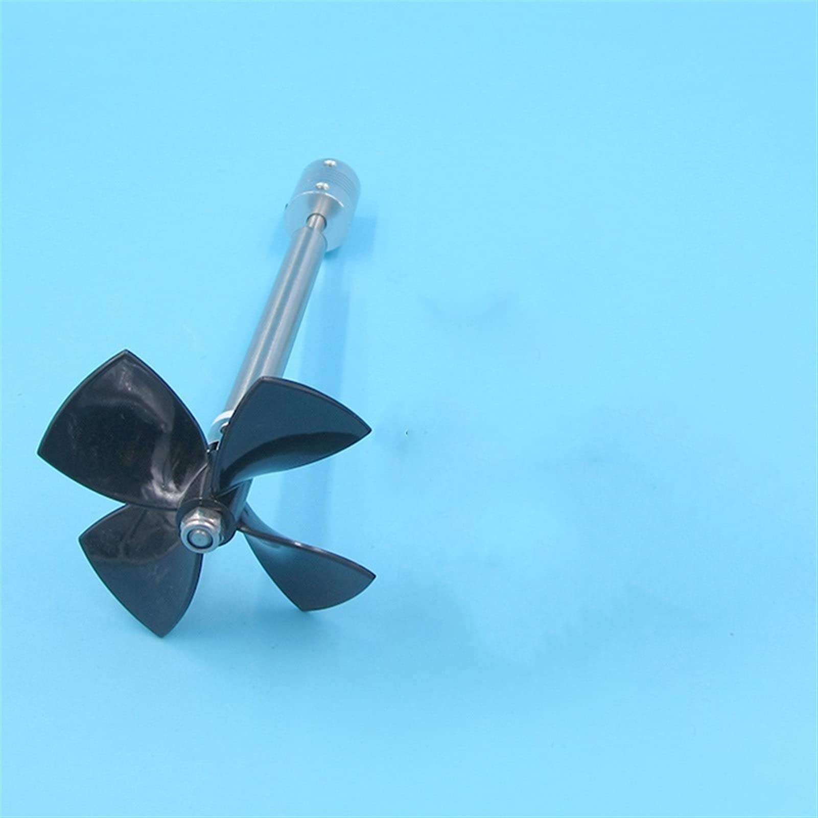 XEBRAD 895 Motor-Antriebswellen-Integration, Edelstahl, 80 mm, 4-Blatt-Propeller, kreisförmige Achse, Links rechts, 5 mm Antriebswellen-Integration Bootspropeller aus Metall(15cm CW) von XEBRAD