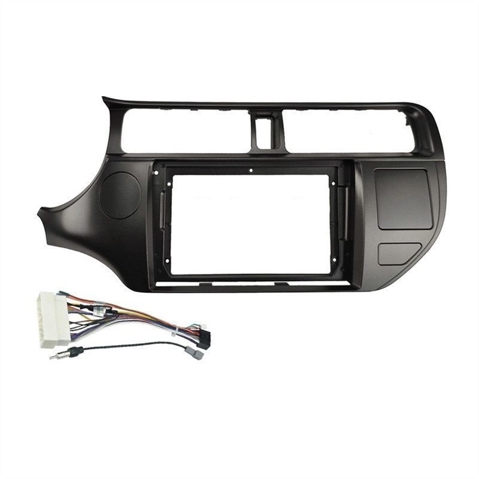 XEBRAD 9-Zoll-Autoblende, for Kia, Rio 2012-2015, Armaturenbrett-Montage, Einbau- und Umrüstadapter, EIN Doppel-DIN-Auto-DVD-Rahmen, Zierleisten-Kits Kfz-Stereo-Panel-Kit(Frame and Cable) von XEBRAD