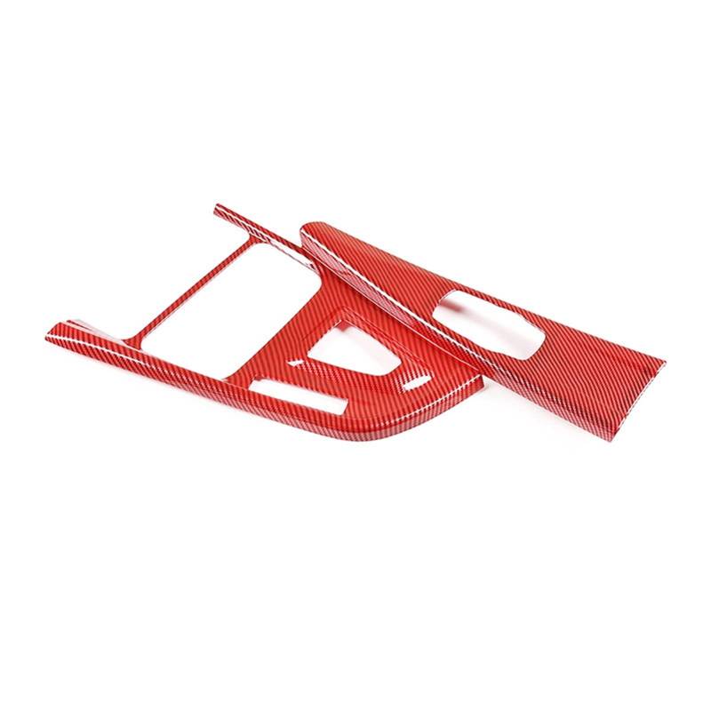 XEBRAD ABS-Kohlefaser, rote Kohlefaser, Verkleidung for Zentralverriegelung, Schalthebelverkleidung, Autozubehör, for, 3er F30 F35 320 2013-2018 Abdeckung des Fensterheberschalters(Red Carbon Fiber) von XEBRAD