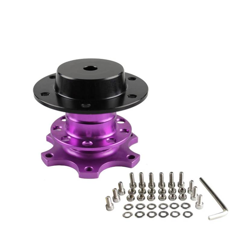 XEBRAD Aluminium-Lenkrad-Schnellspanner-Abstecknabenadapter-Boss-Kit RS-QR001 Auto-Lenkradnabe(Purple) von XEBRAD