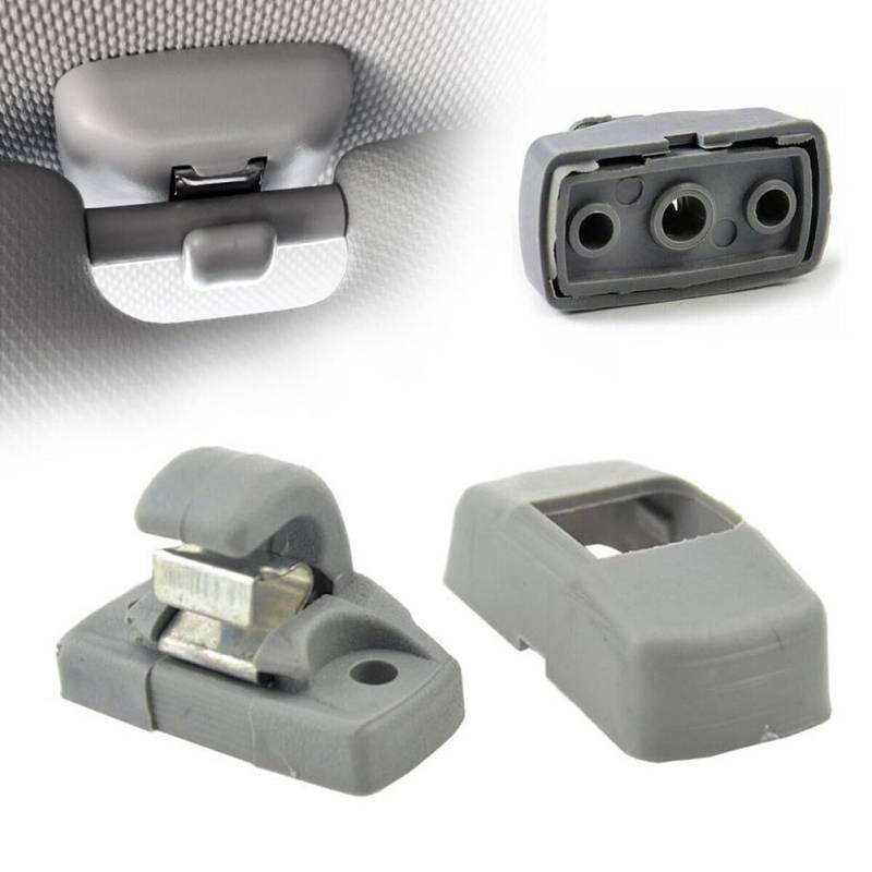 XEBRAD Aufhänger Halterung Clip Sonnenblende Versorgung 1 Stück 3B0857561B Halterung Auto Clip Montage, for Golf, for Passat, Teile Clip für Sonnenblende innen(Grey) von XEBRAD