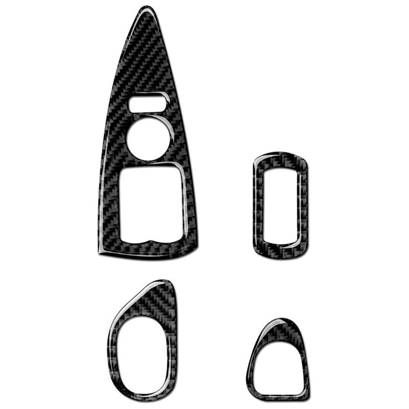 XEBRAD Aufkleber for Fensterheber-Schalterfeldabdeckung aus Kohlefaser, for Chevrolet Corvette C6 2005-2007, Innenausstattung Kfz-Schalterverkleidung von XEBRAD