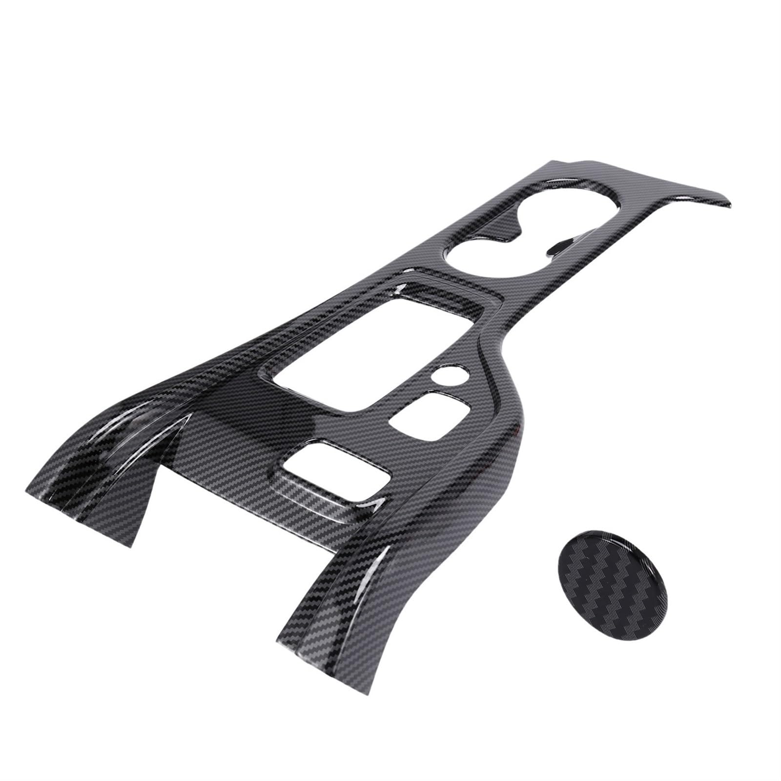 XEBRAD Auto Carbon Fiber Mittelkonsole Schalthebel Panel Wasserbecherhalter Abdeckung Verkleidung, for Ford, for Ranger 2015-2020 Schalttafel von XEBRAD