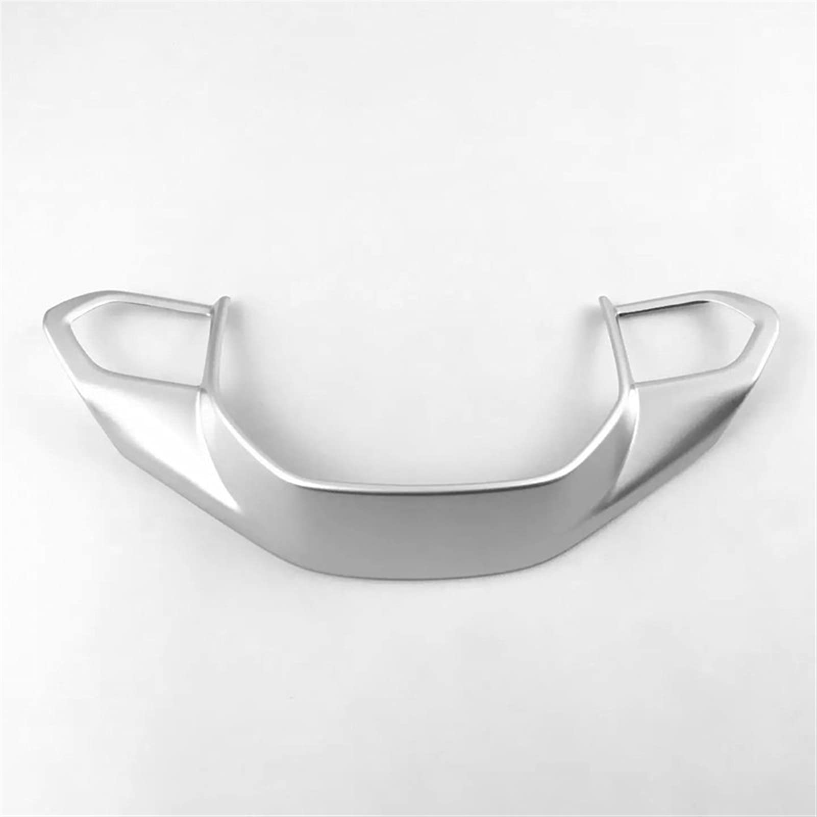 XEBRAD Auto Lenkradschalter Knopf Dekoration Abdeckung Verkleidung, for Peugeot, 2008 2019 2020 ABS Kohlefaser Dekorativer Aufkleber fürs Lenkrad(Silvery) von XEBRAD