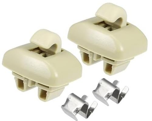 XEBRAD Auto-Sonnenblendenhalter-Clip, Sonnenblendenhalterung, Hakenclips, Aufhänger, for, A6 1998-2005, ABS, Nr. 4B0857562, Beige, 2 Stück Sonnenblenden-Clips von XEBRAD