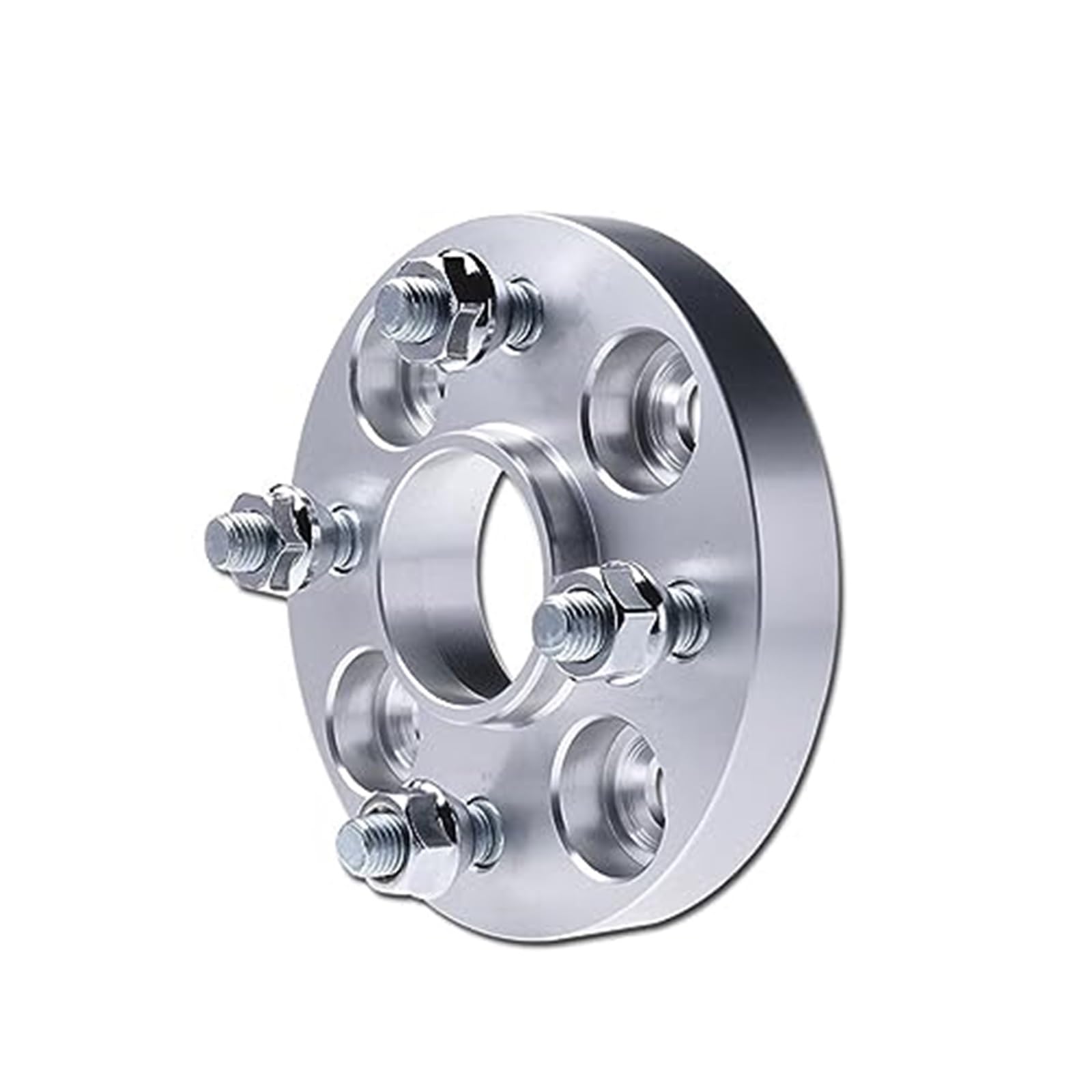 XEBRAD Autoraddichtung 2 Stück 4 Löcher, for, E30 Spurverbreiterung Adapter PCD 4x100 CB 57,1 mm, geschmiedete Spurverbreiterungen aus Aluminiumlegierung Auto-Radnaben-Abstandshalter(Silver) von XEBRAD