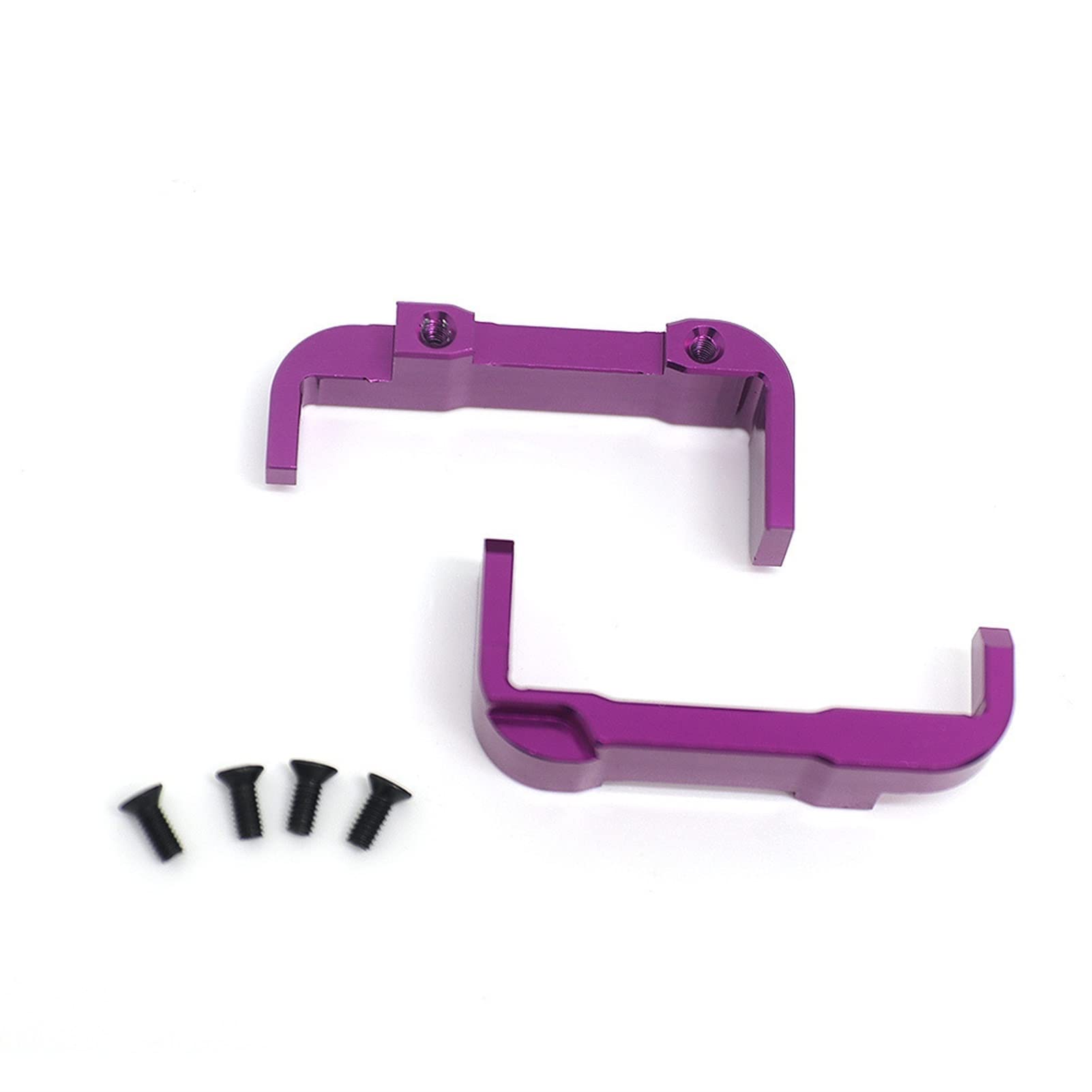 XEBRAD Batteriehalterung aus Aluminiumlegierung, 1/14, for WLtoys, 144001 RC-Auto, 43,5 mm x 13,5 x 11,5 mm Auto-Stoßdämpferhalterung(Purple) von XEBRAD