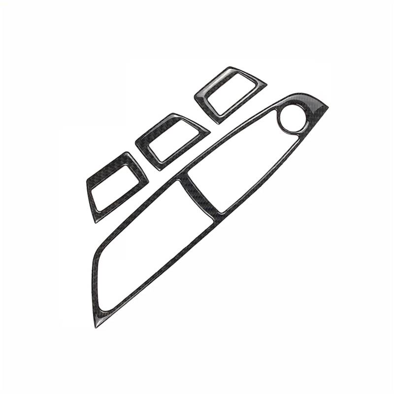 XEBRAD Carbon Fiber Fenster Schalter Panel Rahmen Abdeckung, for, 5 Serie F10 2011-2018 LHD for RHD Abdeckung des Fensterheberschalters(RHD (with M Stripe)) von XEBRAD