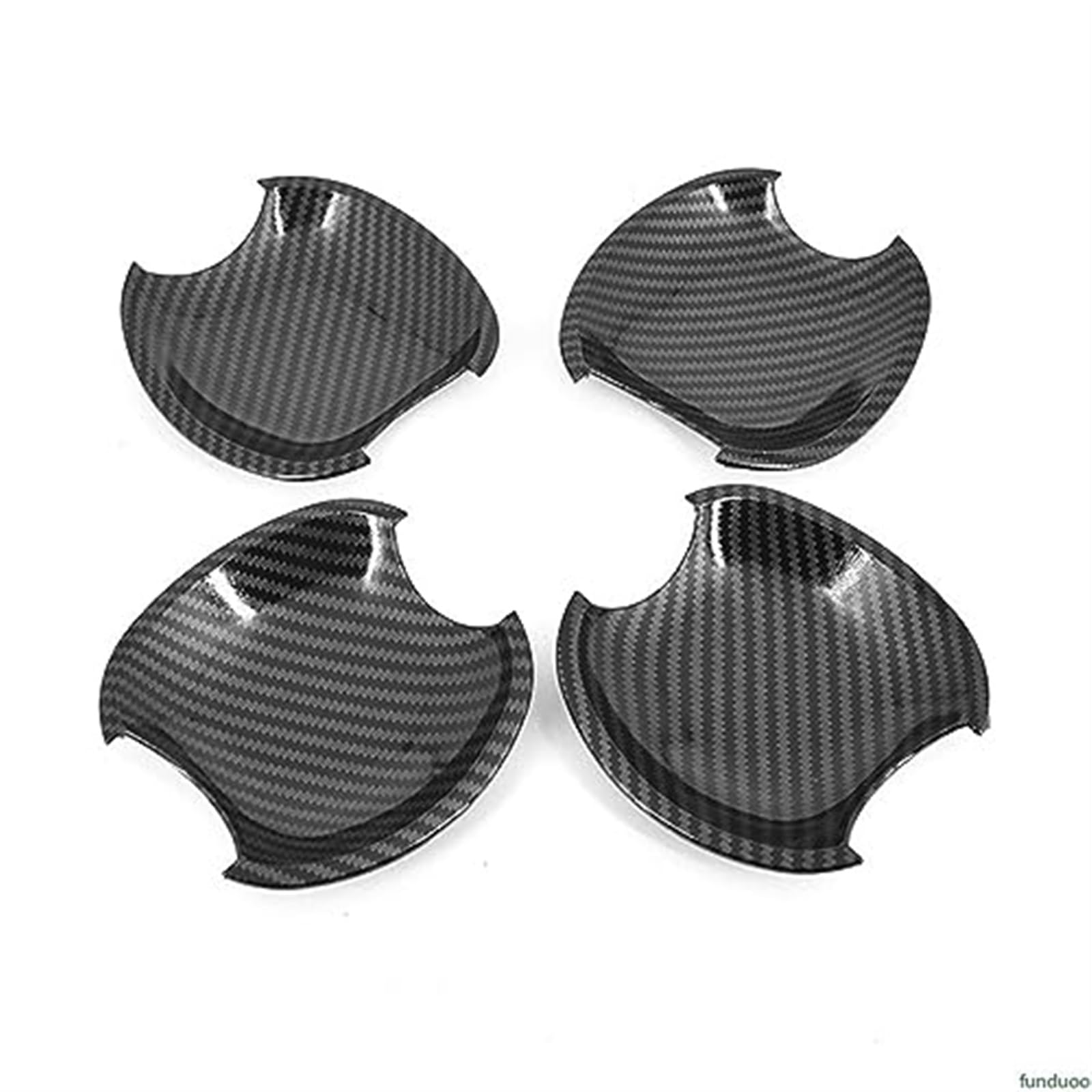 XEBRAD Chrom-Carbonfaser-Autotürgriff-Abdeckungsschale, for Toyota, Allion Premio T240 2001-2006, Styling-Zubehör äußere Türgriffabdeckung(Black Carbon Bowl) von XEBRAD