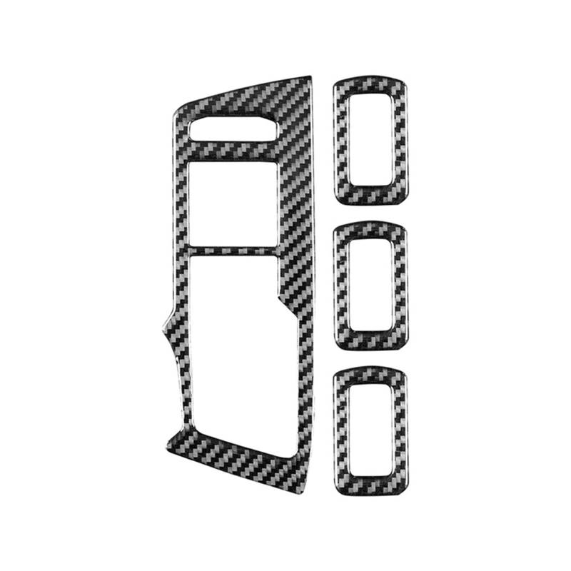 XEBRAD Dekorative Verkleidung der Fensterheber-Schalttafel aus Kohlefaser, for Tiguan, L 2017-2021, Innenausstattung Kfz-Schalterverkleidung von XEBRAD