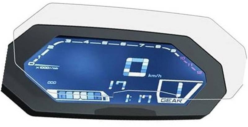 XEBRAD Displayschutzfolie, for MT-07 MT07 FZ-07 FZ07 MT FZ 07 2021 2022 Motorrad Scratch Cluster Screen Displayschutzfolie für das Armaturenbrett(Black 2 Sets) von XEBRAD