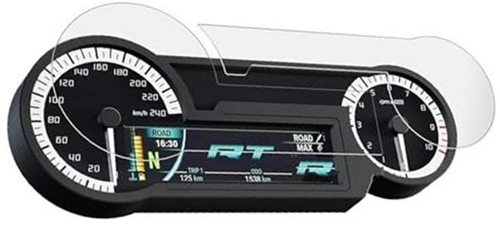 XEBRAD Displayschutzfolie, for R1250RT R 1250 1200 RT R1200RT LC 2014–2020 Motorrad-Kratz-Cluster-Bildschirm Displayschutzfolie für das Armaturenbrett(Black Quantity- 2) von XEBRAD