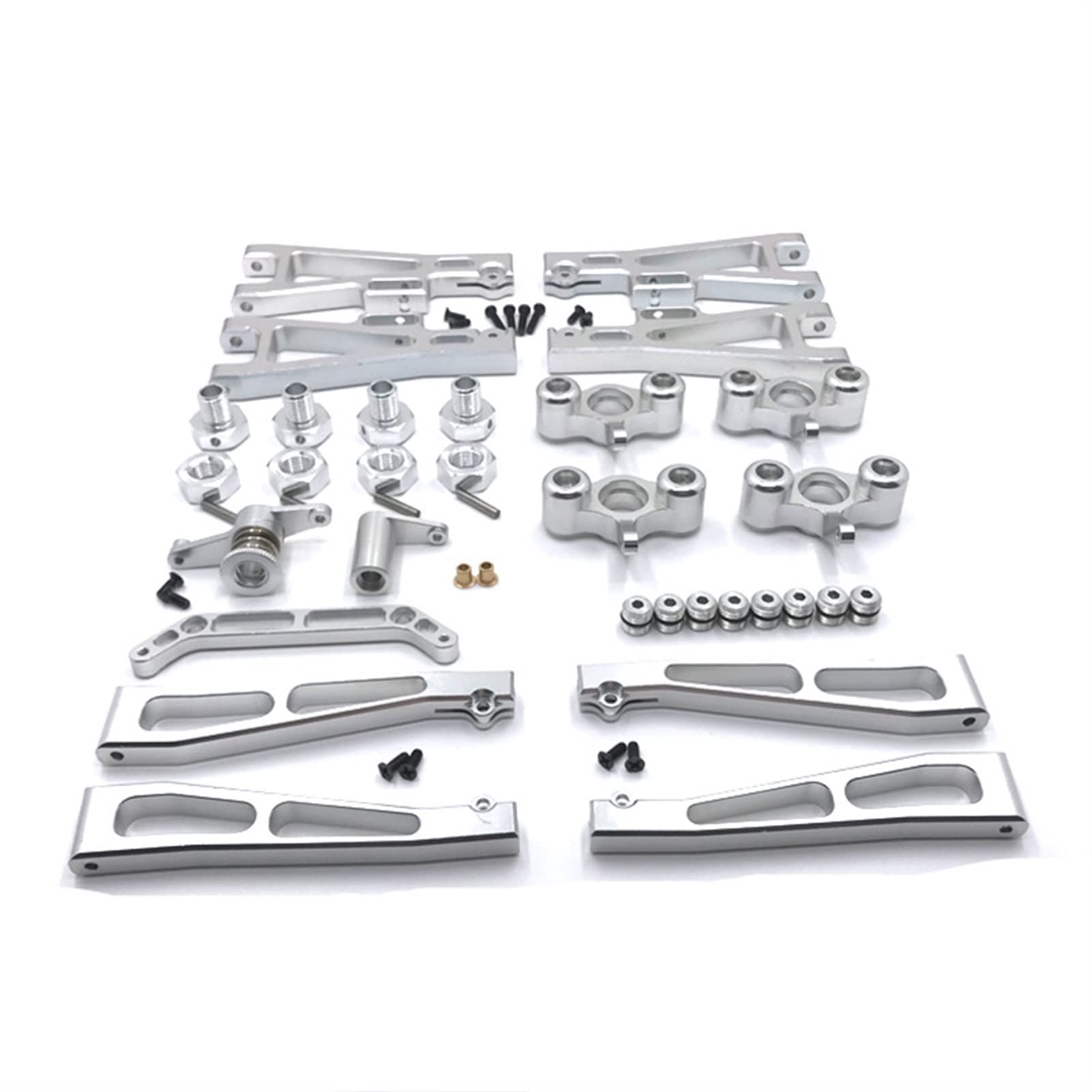 XEBRAD Fernbedienung Auto Teile Metall Upgrade und Modifikation Teile Kit Zusammenfassung, for JLB Golden Cheetah 1/10 J3 Auto-Stoßdämpferhalterung(Silver) von XEBRAD