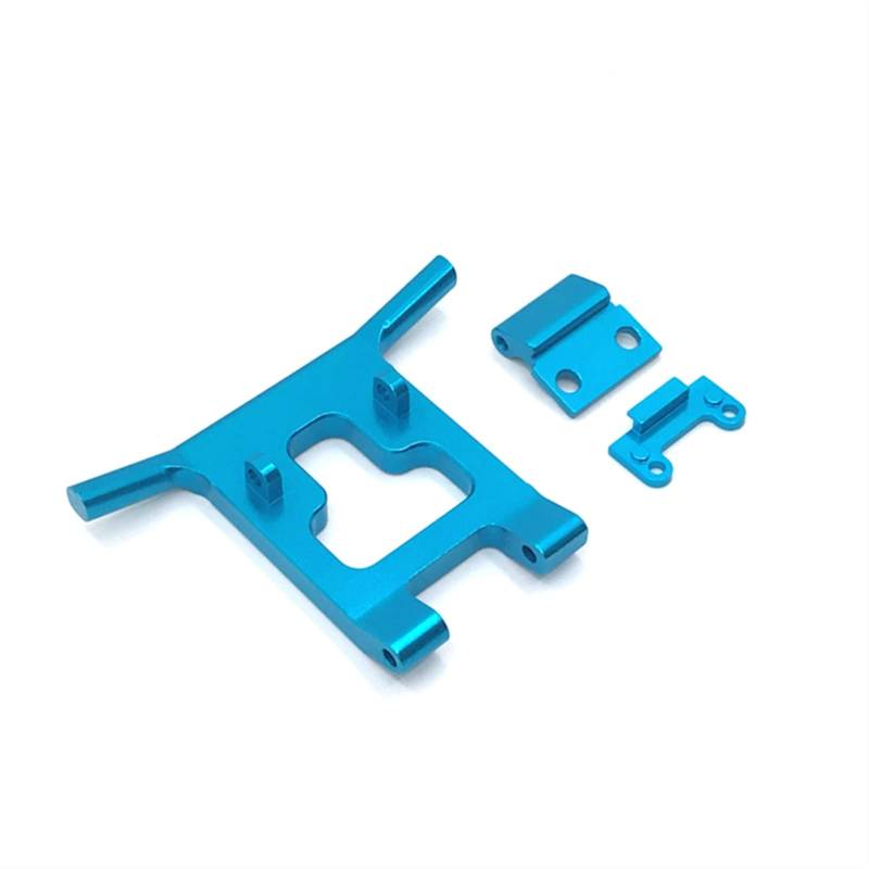 XEBRAD Front Anti-Collision Board Assembly 1/12 Lila Verbessertes Metallzubehör, for WLtoys, RC Car Ersatzteile 4WD 1C104001-1840 Auto-Stoßdämpferhalterung(Blue) von XEBRAD