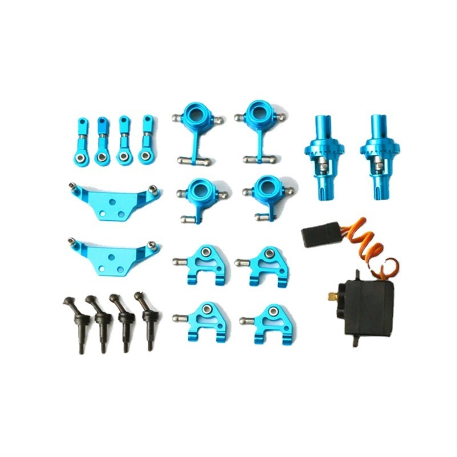 XEBRAD Ganzmetall-Upgrade-Teile-Set, Modellzubehör, for WLtoys, 1:28 K969 K979 K989 K999 P929 Auto-Stoßdämpferhalterung(Blue) von XEBRAD