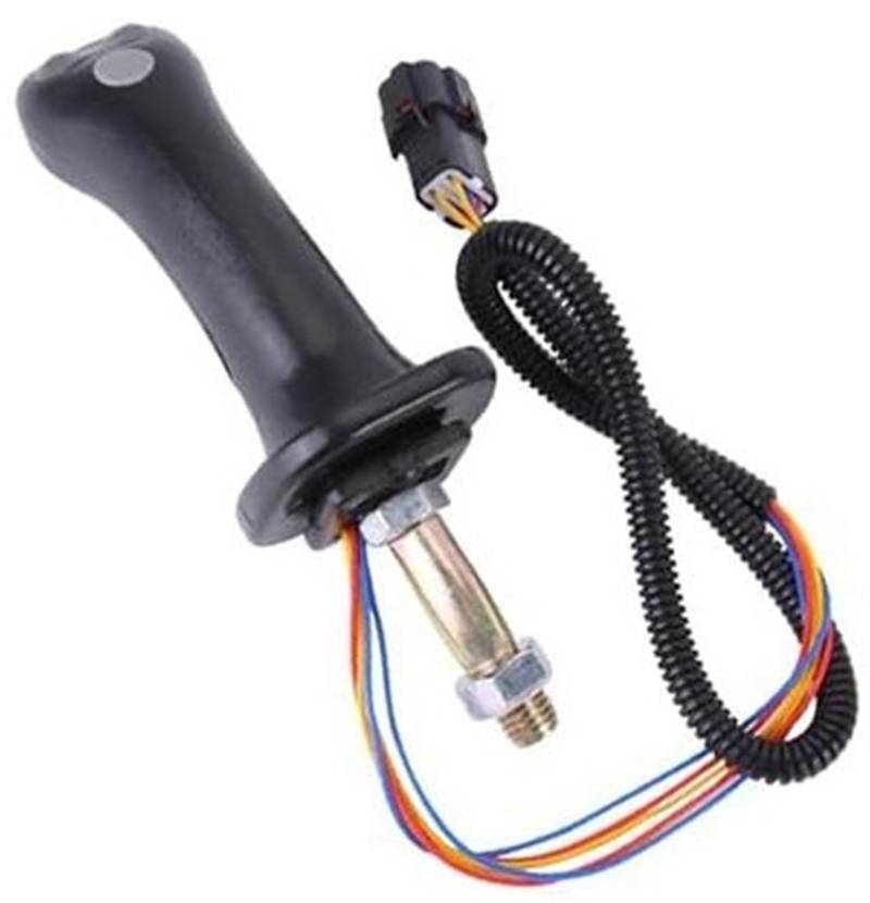 XEBRAD Joystick-Griff for Bagger, 218-6118 Joystick-Griff 2-Tasten-Bagger, for Caterpillar-Kompaktlader 216 216B Serie 216B3 226 226B 226B3 Griff aus Aluminiumlegierung Bagger-Joystick-Kit CA2186118 B von XEBRAD