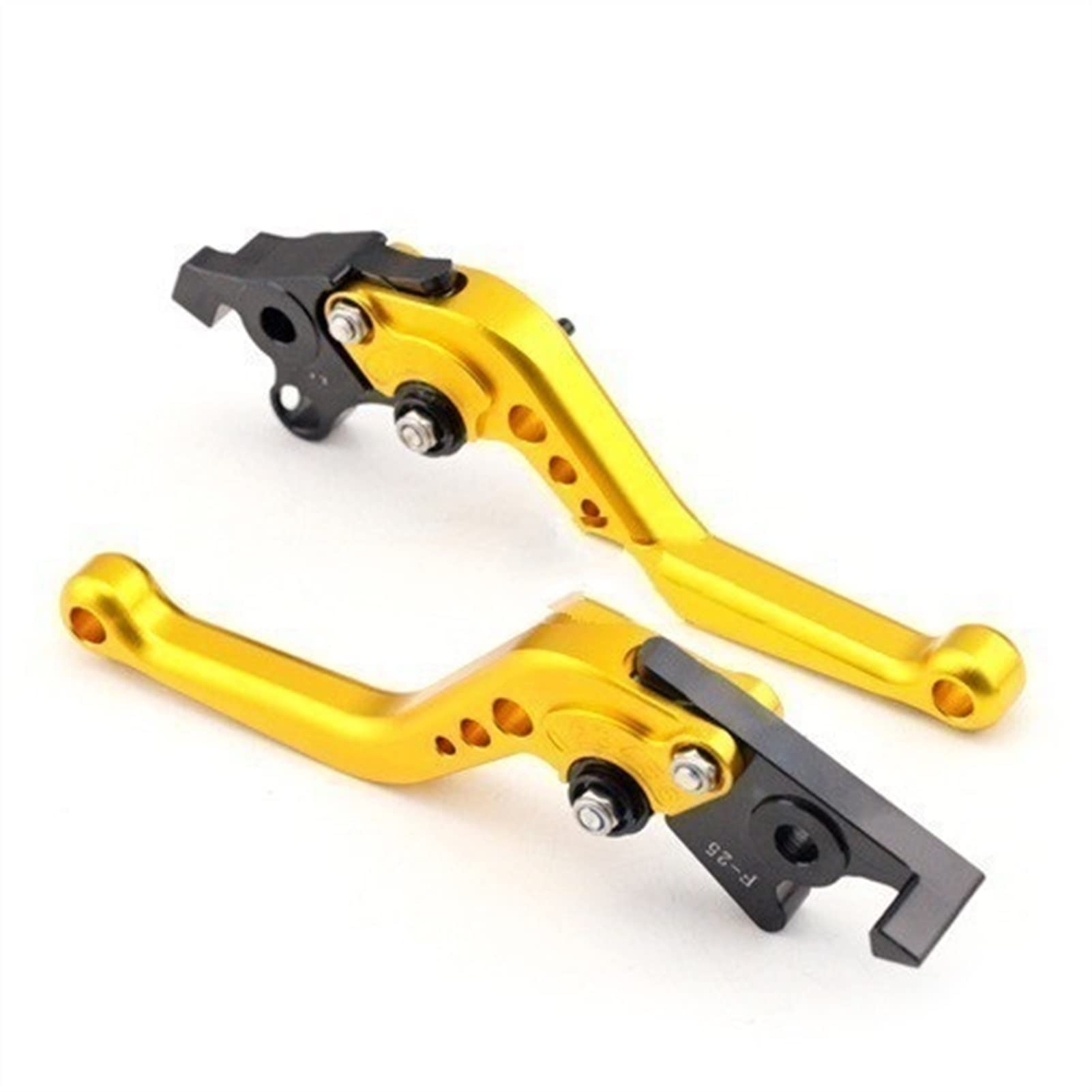 XEBRAD Kurze Lange Bremskupplungshebel, for KTM, for RC 125 200 250 390 Duke 2014–2016, Motorradzubehör, verstellbar, CNC Motorrad-Kupplungshebel(Short Gold) von XEBRAD