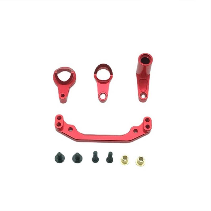 XEBRAD Metall 104001 Teile Metallteile Lenkung 1/10 104001 ferngesteuerte Autoteile Auto-Stoßdämpferhalterung(Red) von XEBRAD