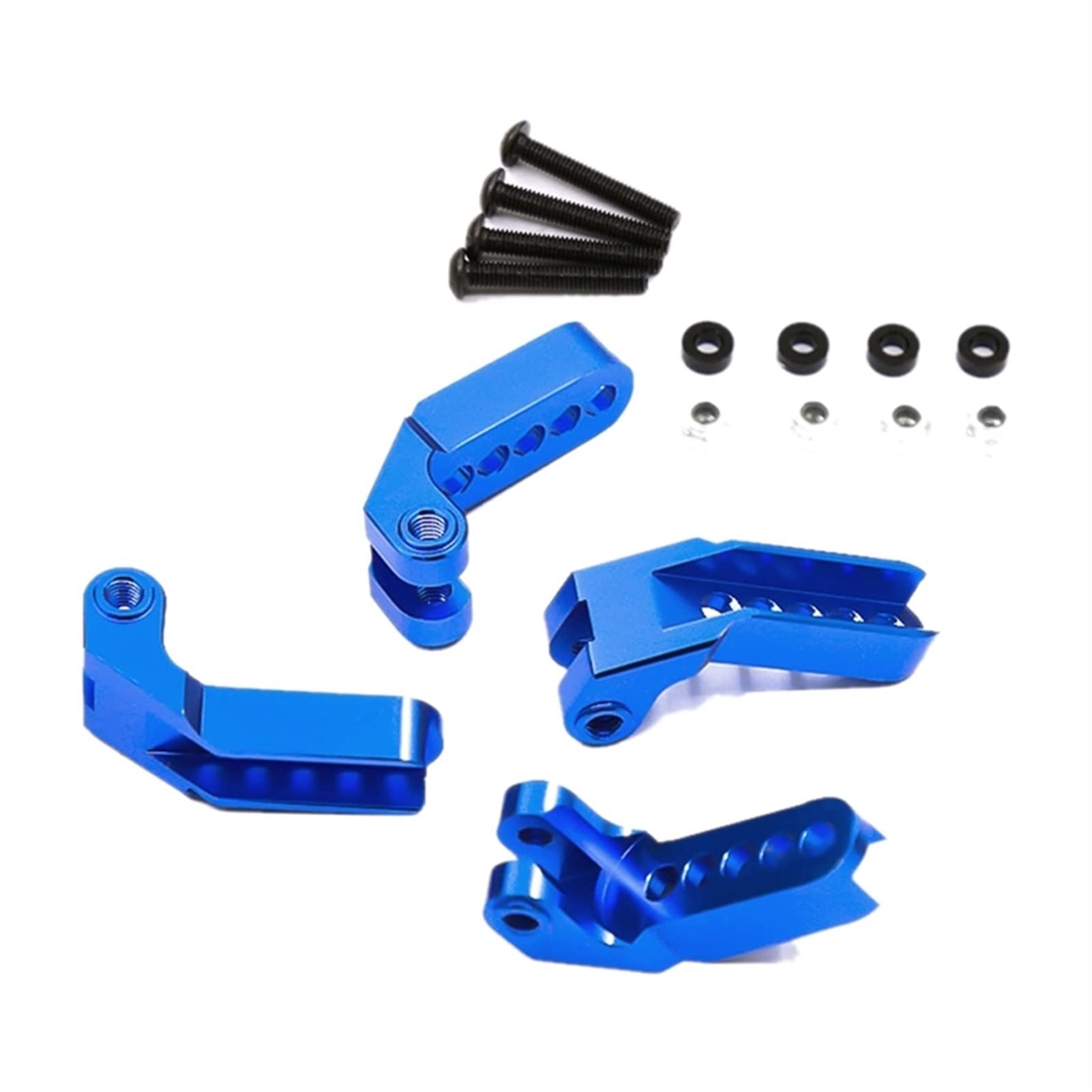 XEBRAD Metall Vorne Hinten Einstellbare Hydraulische Halterung Stoßdämpfer Türme Montieren, for Traxxas, TRX-4 1/10 RC Crawler Auto Teile Auto-Stoßdämpferhalterung(Blue) von XEBRAD