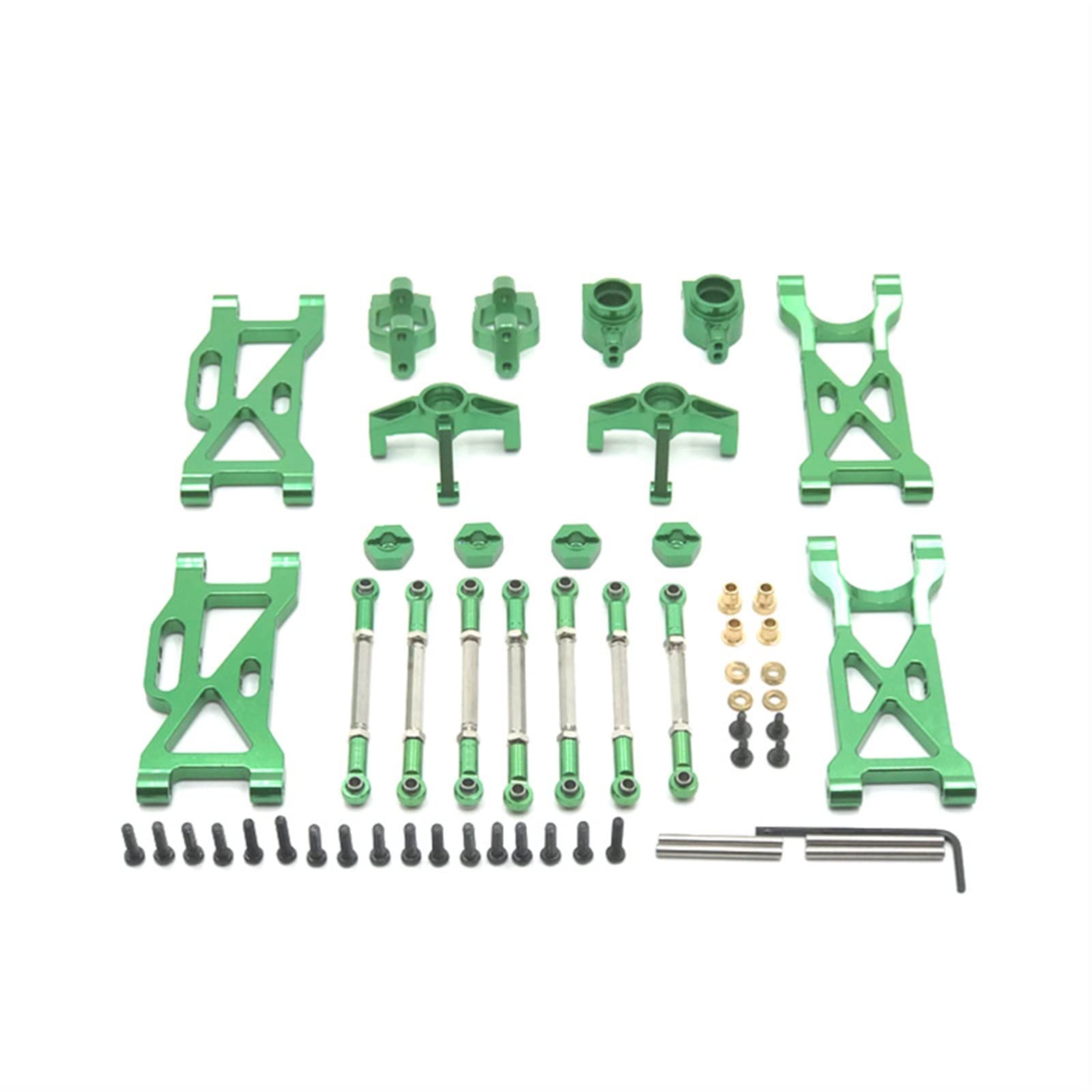 XEBRAD Metallteile Fernbedienung Auto Metall, for WLtoys104001 1/10 Auto-Stoßdämpferhalterung(Green) von XEBRAD