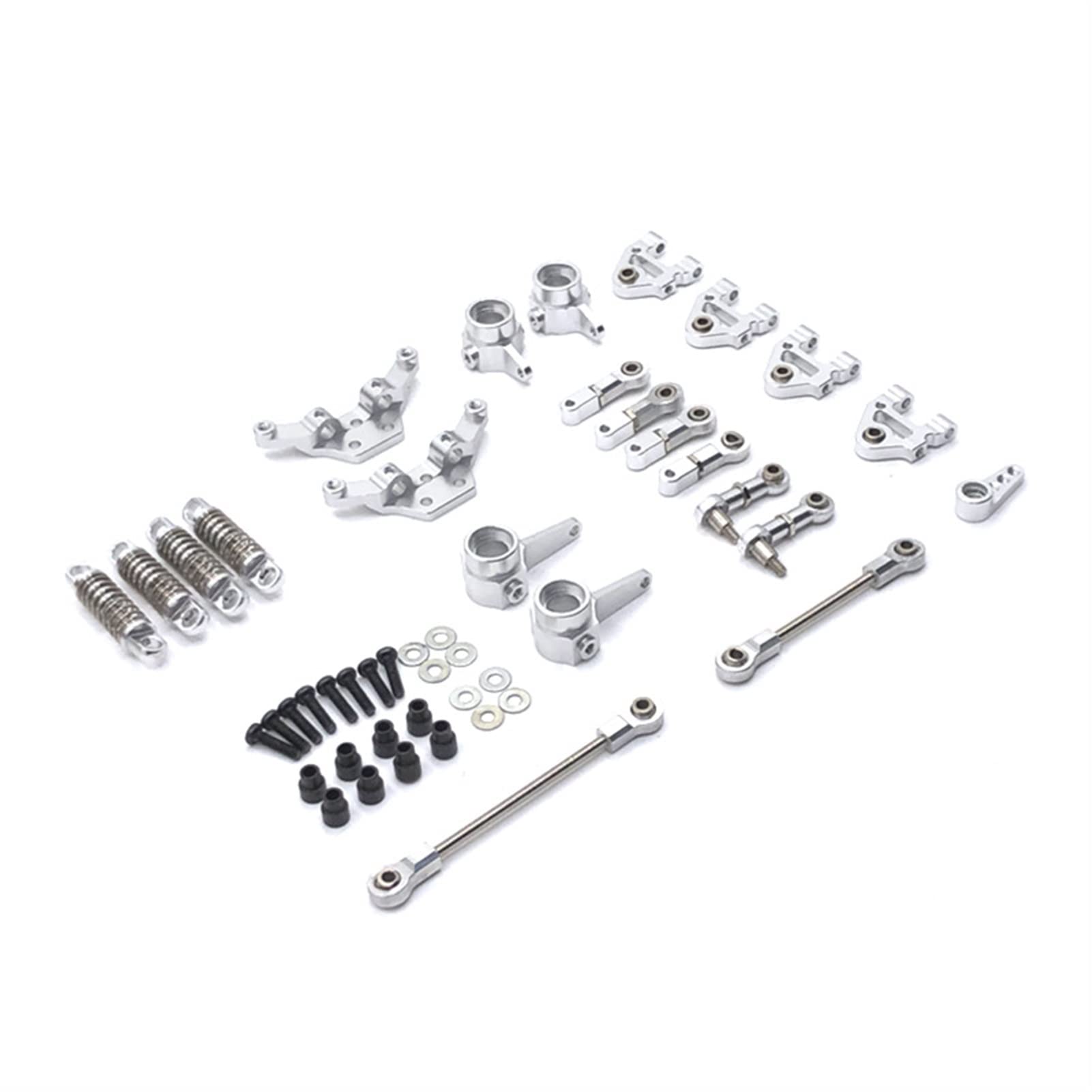 XEBRAD Metallteile Upgrade und Modifikation Verschleißteile 9-teiliges Set, for WLtoys, 1/28 284131 K969 K979 K989 K999 P929 P939 RC Auto Auto-Stoßdämpferhalterung(Silver) von XEBRAD