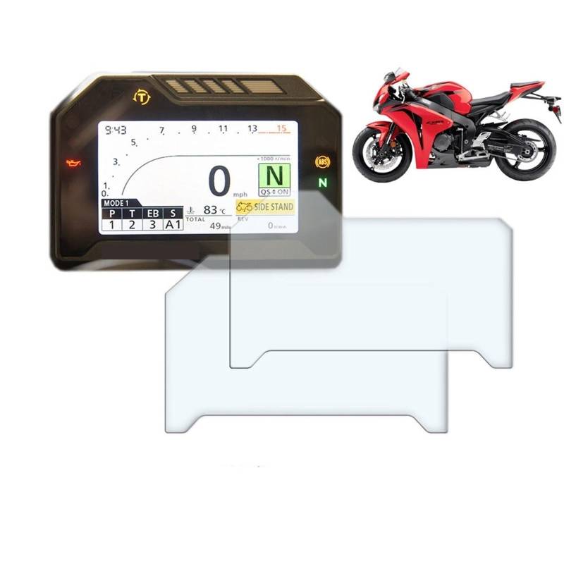 XEBRAD Motorrad Zubehör Cluster Kratzschutz Film Bildschirm Instrument for CBR1000RR CBR 1000 RR CBR 1000RR 2018 2017 Displayschutzfolie für das Armaturenbrett(2 PCS) von XEBRAD