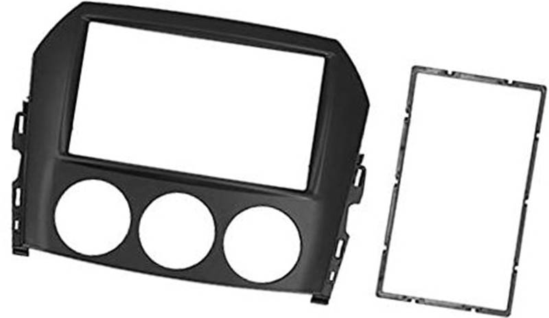 XEBRAD Navigationsrahmen Armaturenbrettblende, Akozon Doppel-Din-Radiorahmen 2Din Autoradio Armaturenbrett Radioblende Rahmen Armaturenbrettverkleidung, for MX-5 Miata 2005-2015 Schwarz Autoradio-Einb von XEBRAD