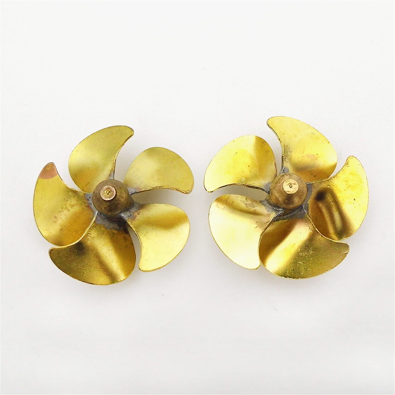 XEBRAD Propeller Metall 42mm M4 5-Blatt Kupfer Prop, for RC Boot Zerstörer Fregatte Skala Marine Schlepper Fischerboot Bootspropeller aus Metall(1Pair RH and LH) von XEBRAD