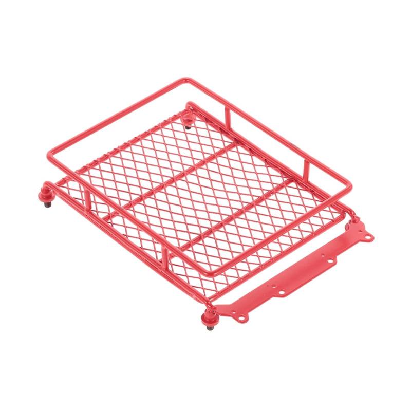 XEBRAD RC 1/10 Metall Dach Rack Gepäck Träger, for Axial, SCX10 D90, for Traxxas, -4, CC01 Zubehör Dachgepäckträger für Spielzeugautos(Red) von XEBRAD