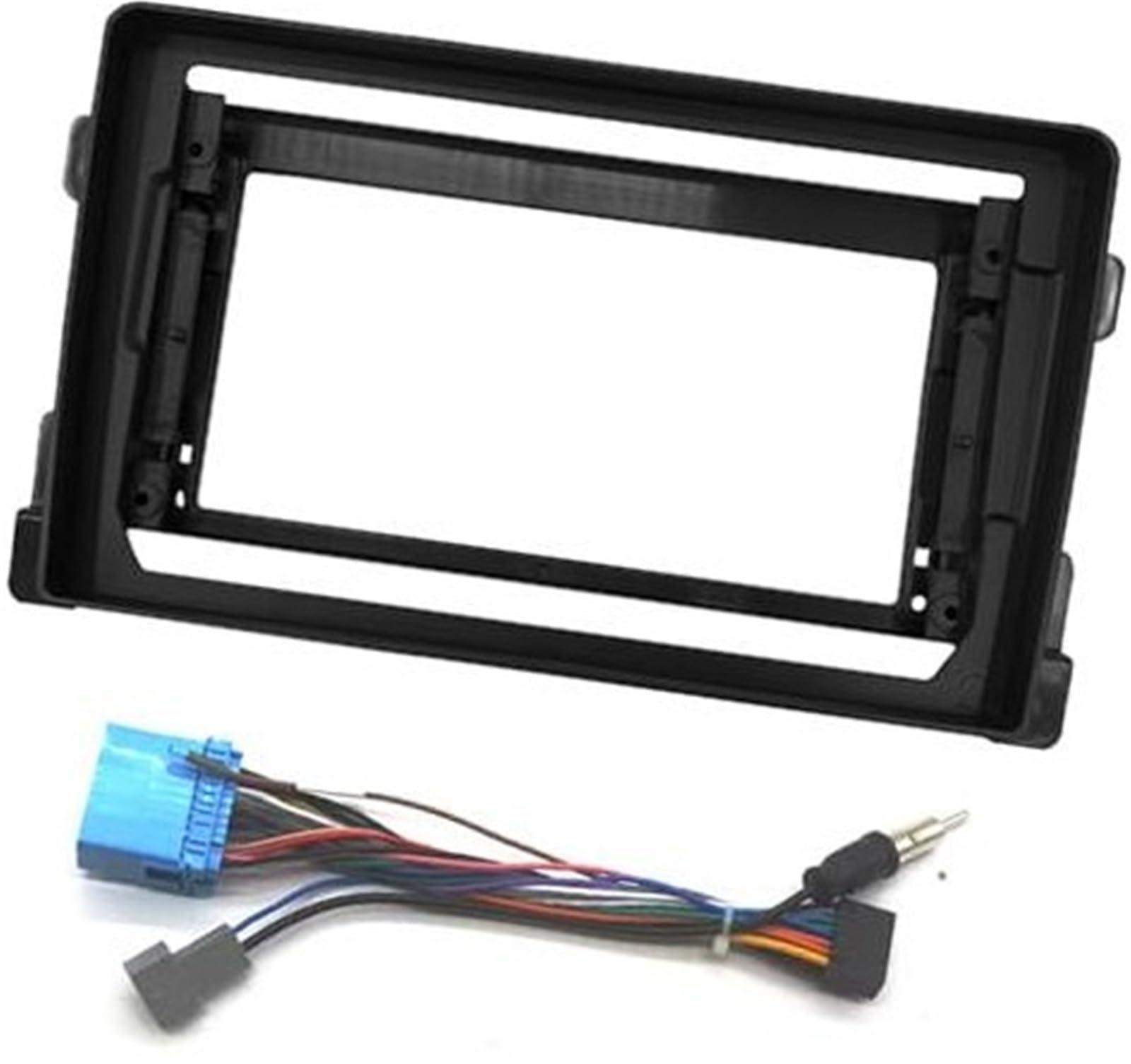 XEBRAD Radio-Stereo-Panel, 9-Zoll-Autoradio-Blende, for Grand Vitara 2005+, Video-Audio-Player, Einbau des Armaturenbrett-Rahmen-Kits, Abdeckungshalterung Autoradio-Einbaurahmen(BLACK Fascia and cable von XEBRAD