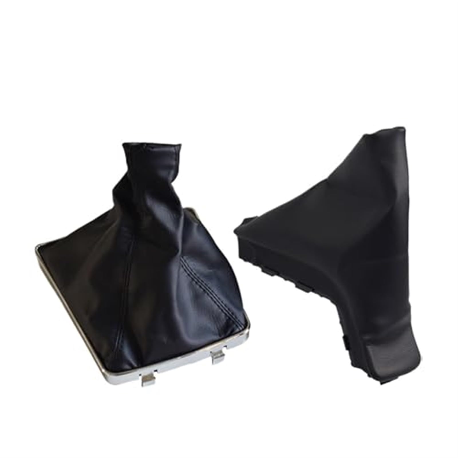 XEBRAD Schaltknauf-Hebelabdeckung, for Opel, Astra H, Auto-Styling-Stick-Gamasche, Kofferraum-Park-Handbremsgriffe, Kofferraum-Koffer-Kragen Schaltknäufe(Black Set) von XEBRAD