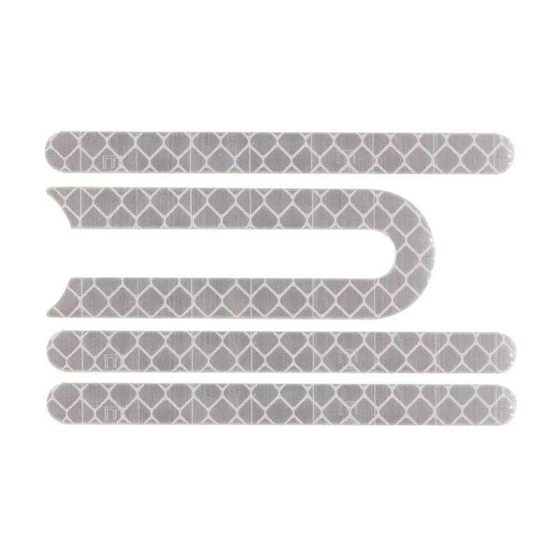 XEBRAD Schutzschale for die vordere und hintere Radabdeckung, for Xiaomi, Elektroroller Pro 2/1s/M365 Pro, Sicherheits-Reflexrohr, Nachtreflektorteile Reflektorstreifen(Silver) von XEBRAD