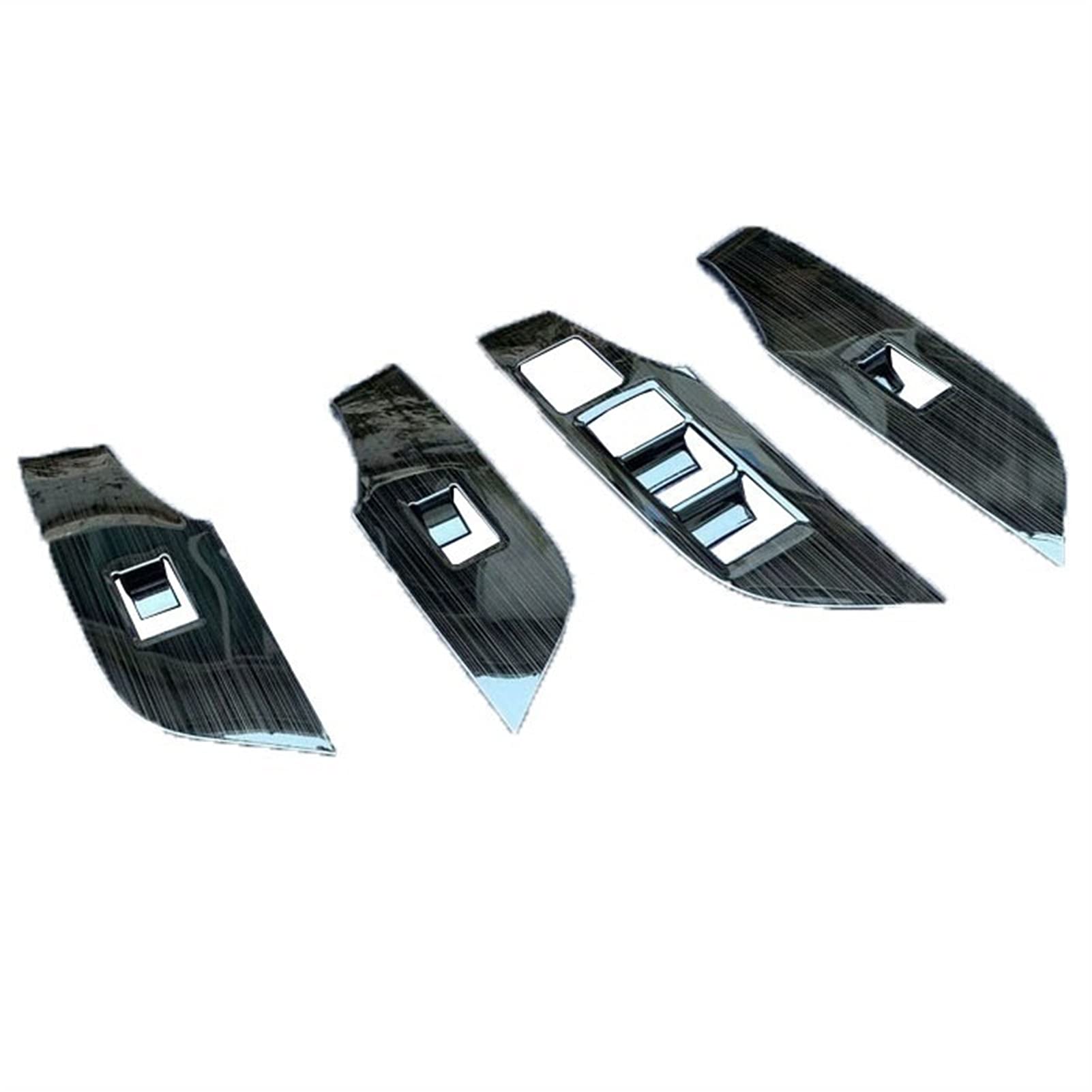 XEBRAD Türfenster-Armlehnenabdeckung, Schalterfeldverkleidung, Zierleiste, Garnitur, for Toyota, for RAV4, XA50 2019 2020, Autozubehör Kfz-Schalterverkleidung(Black LHD) von XEBRAD