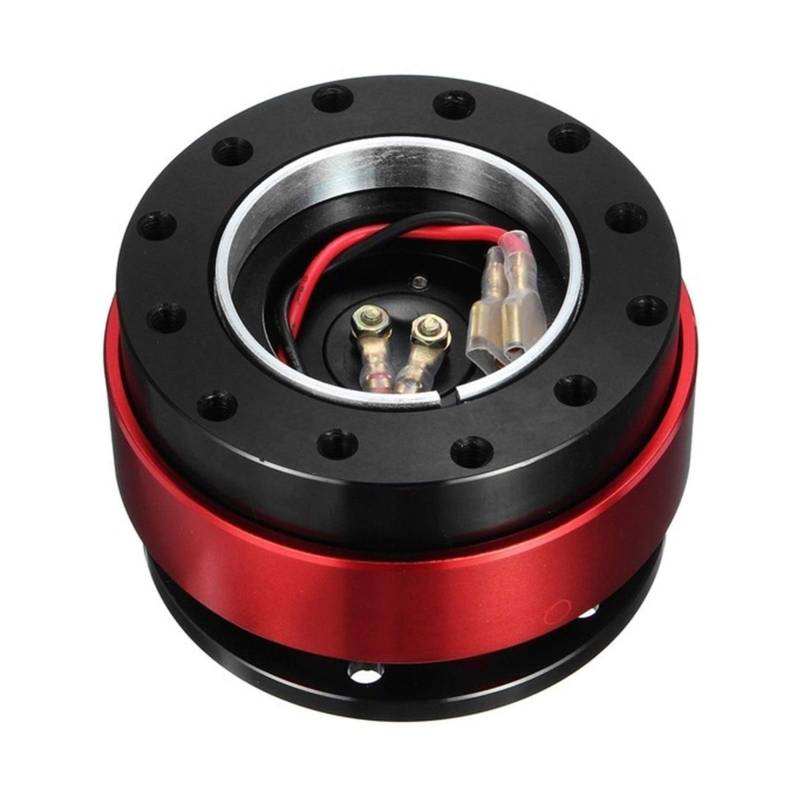 XEBRAD Universal Lenkrad Snap Off Quick Release Hub Adapter Boss Kit 6061 T6 Bittet Aluminium Auto-Lenkradnabe(Red) von XEBRAD