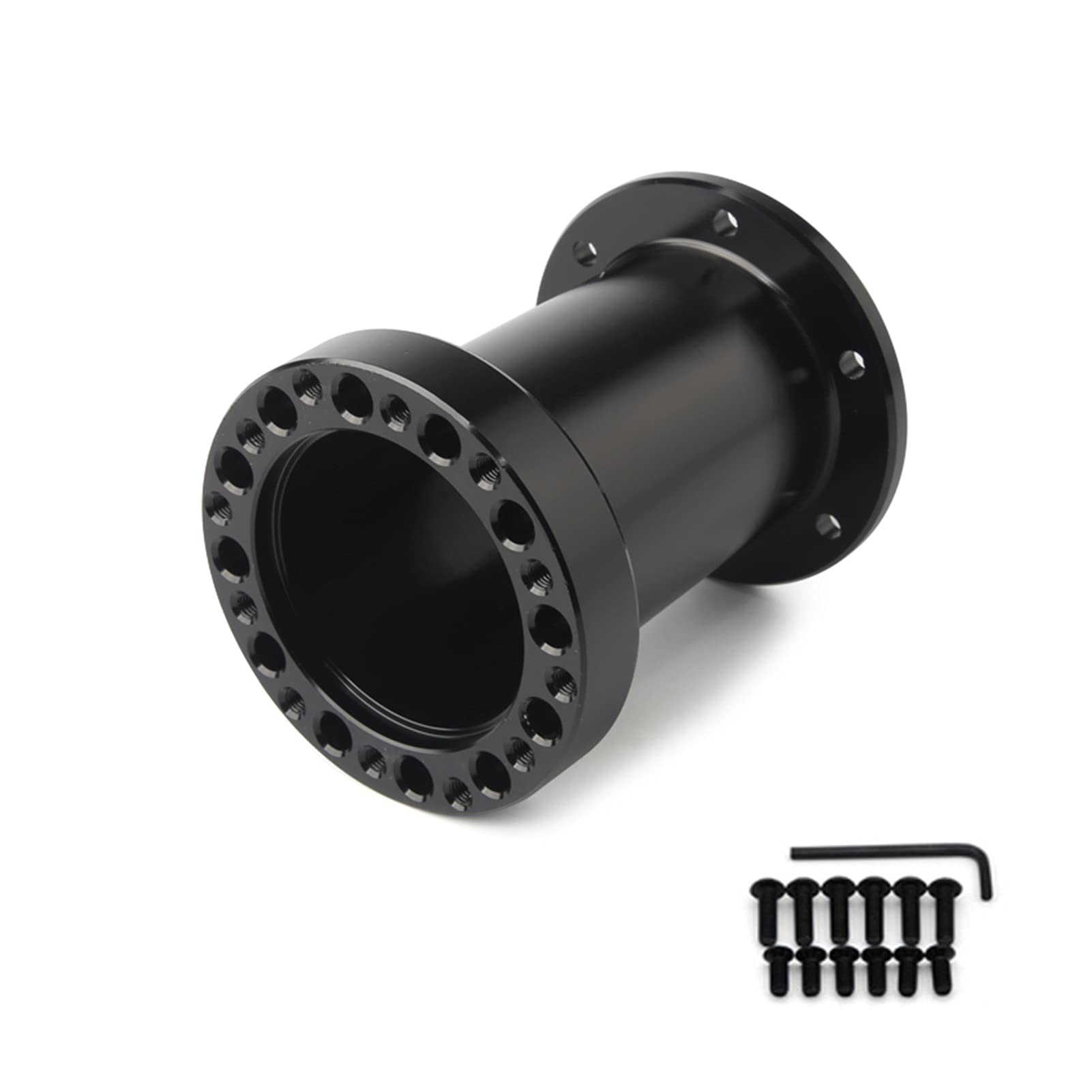 XEBRAD Universal Lenkradnaben-Abstandshalter 12/51/76/101 mm Lenkradnaben-Boss-Kit Adapter Spacer Schwarz Auto-Lenkradnabe(FXP-DG101) von XEBRAD