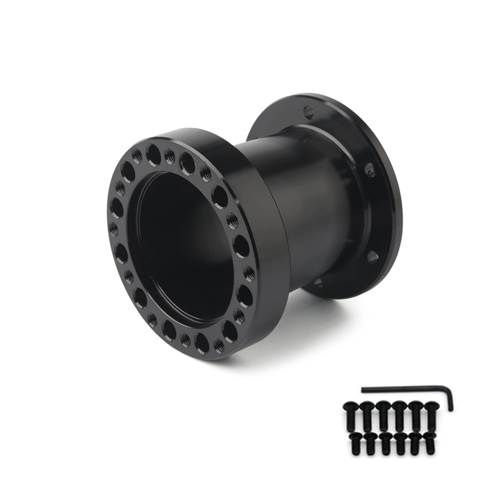 XEBRAD Universal Lenkradnaben-Abstandshalter 12/51/76/101 mm Lenkradnaben-Boss-Kit Adapter Spacer Schwarz Auto-Lenkradnabe(FXP-DG76) von XEBRAD