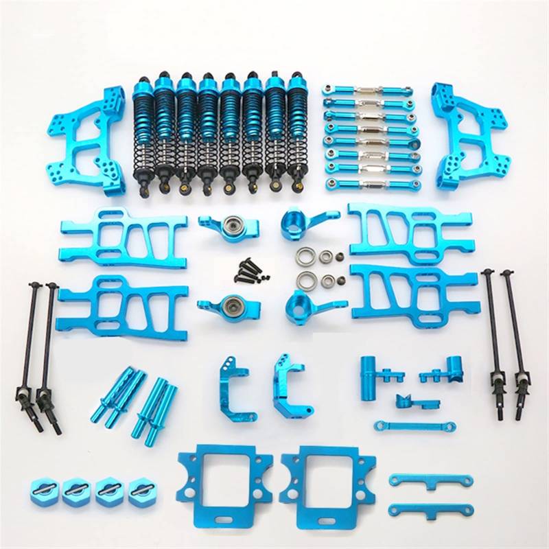 XEBRAD Vollständiger Satz Upgrade-Teile HSP RC 1:10 94111 94108 94110 Raupenauto, for Monster, Auto-Stoßdämpferhalterung(1set Blue) von XEBRAD