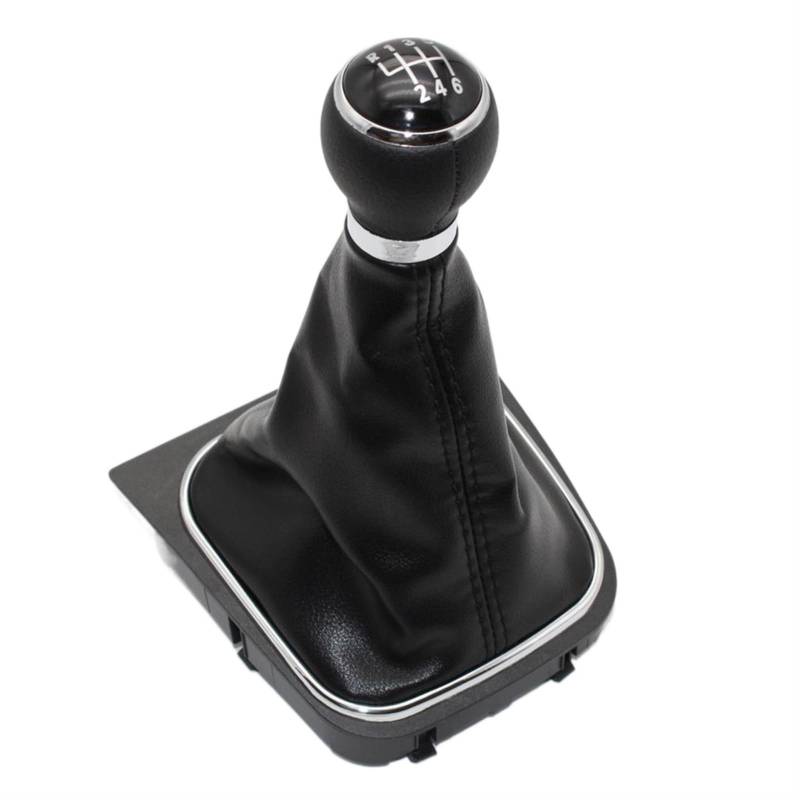 XEBRAD for VW, for EOS, 2009 2010 2011 2012 2013 Car-Stying 6-Gang-Auto-Schaltknauf mit Ledermanschette Schaltknäufe von XEBRAD