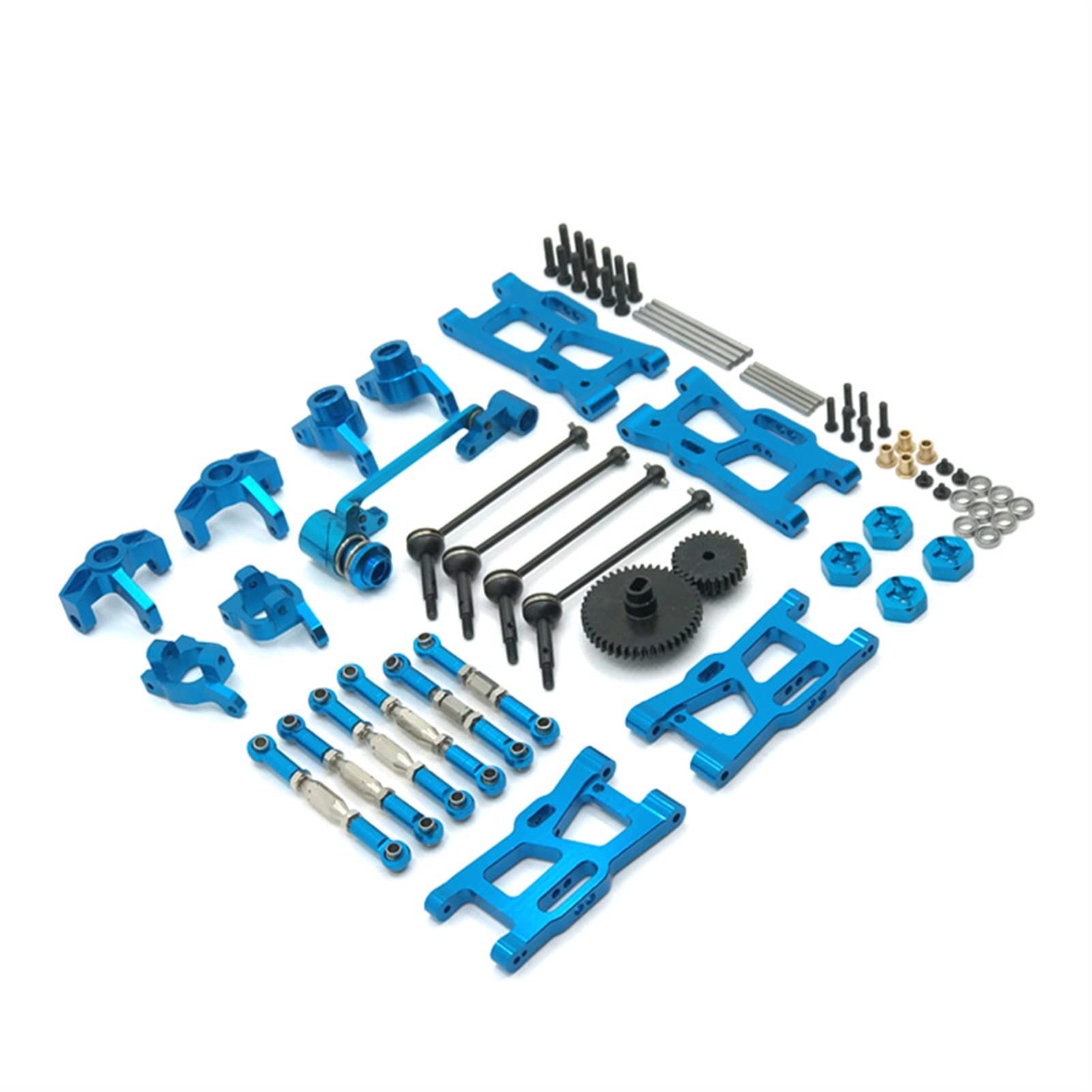 XEBRAD for WLtoys, 144001 124019 124018 124017 124016 Verbessertes Metallteileset RC-Autoteile Auto-Stoßdämpferhalterung(Blue) von XEBRAD