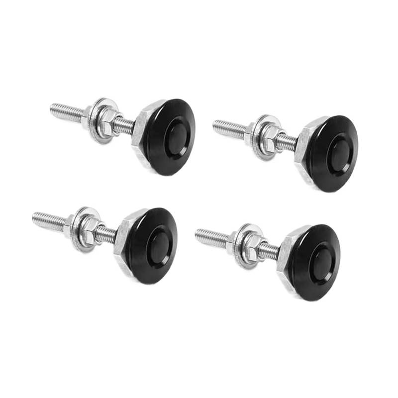 XEDLAMP 2 stücke/4 stücke 30mm Modifizierte Auto Latch Push Button Billet Quick Release Befestigungen Front Stoßstange Haube Pin Motor Motorhaube Schloss Latch Clip(4pcs Black) von XEDLAMP