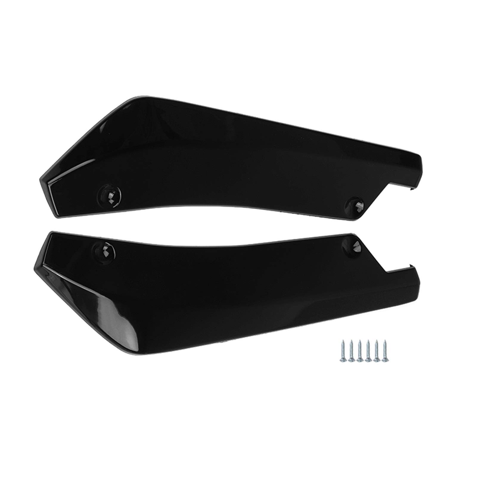 XEDLAMP 2 stücke Glänzend Schwarz Auto Hintere Stoßstange Lippen Schaufeln Diffusor Splitter Protector DIY Zubehör Form Autospoiler-Zubehör von XEDLAMP